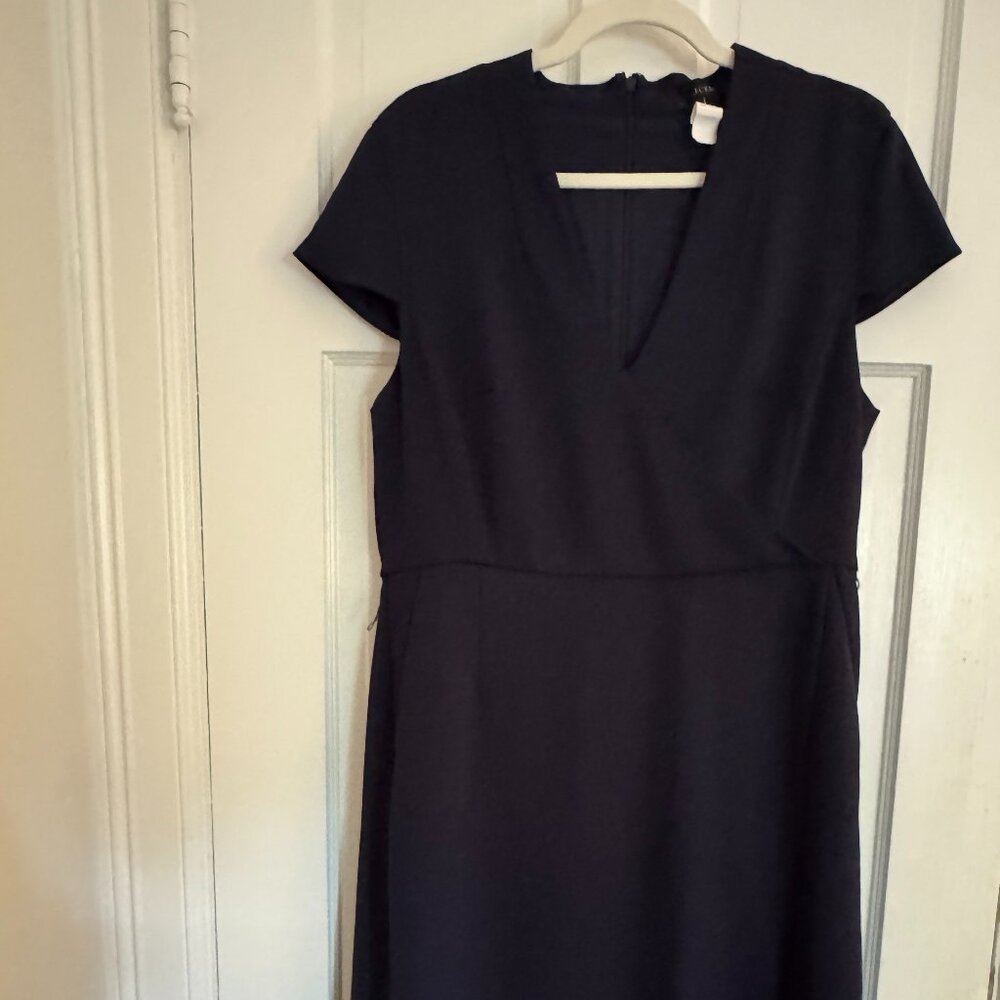 J.Crew Navy Faux wrap Dress